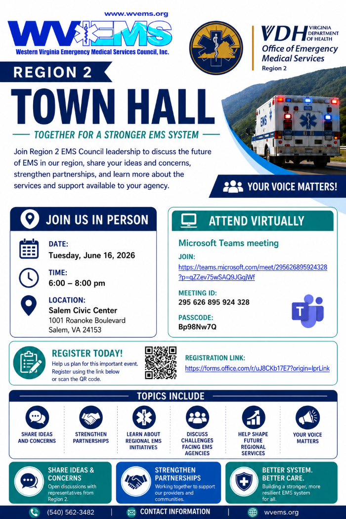 June 16 Region 2 Town Hall Flyer